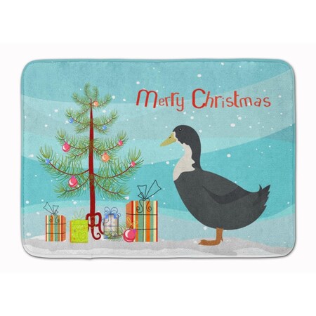 Carolines Treasures Blue Swedish Duck Christmas Machine Washable Memory Foam Mat BB9229RUG